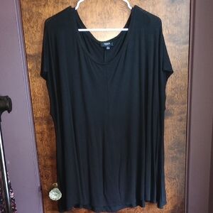 Premise Stretchy Soft Black  Batwing Top Size 3x 22 24